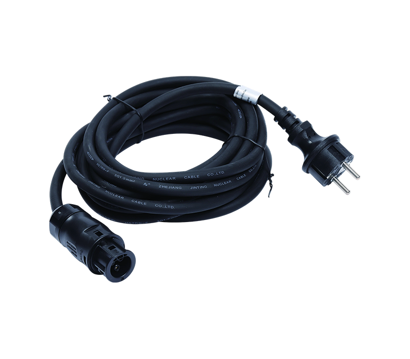 Europejski standardowy kabel solarny z wtyczką, 3-pinowe złącze elektryczne, 16A AC 250V