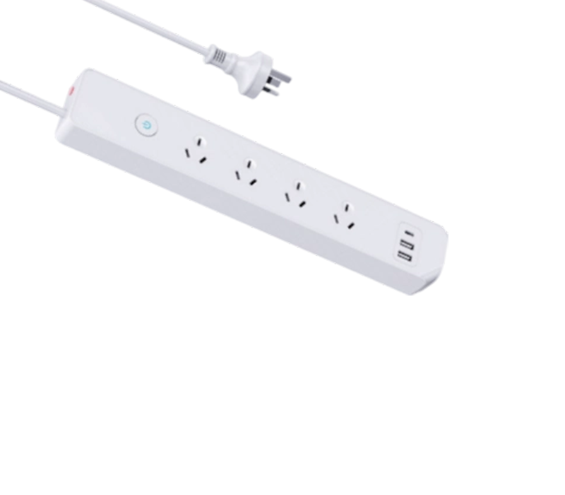 Listwa zasilająca w australijskim stylu AU05 z 4 gniazdami, 2 portami USB-A i 1 portem USB-C